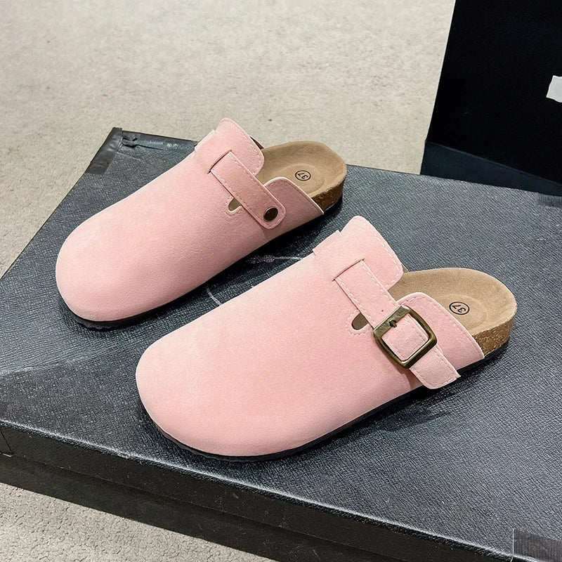 Suede Cork Mules