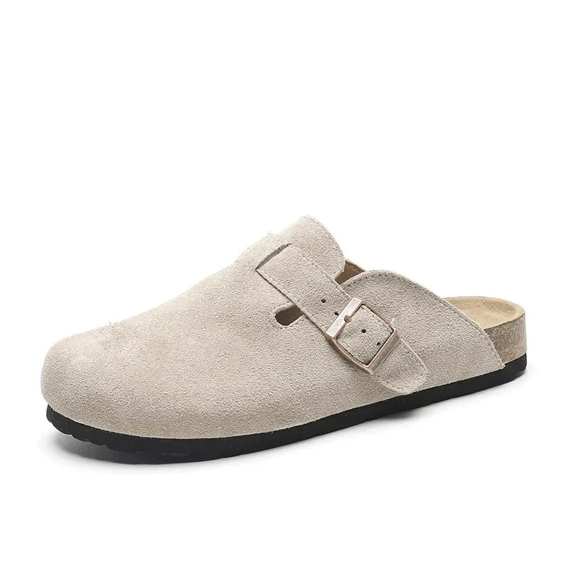 Suede Cork Mules