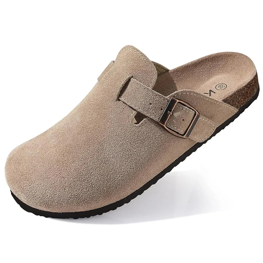 Suede Cork Mules