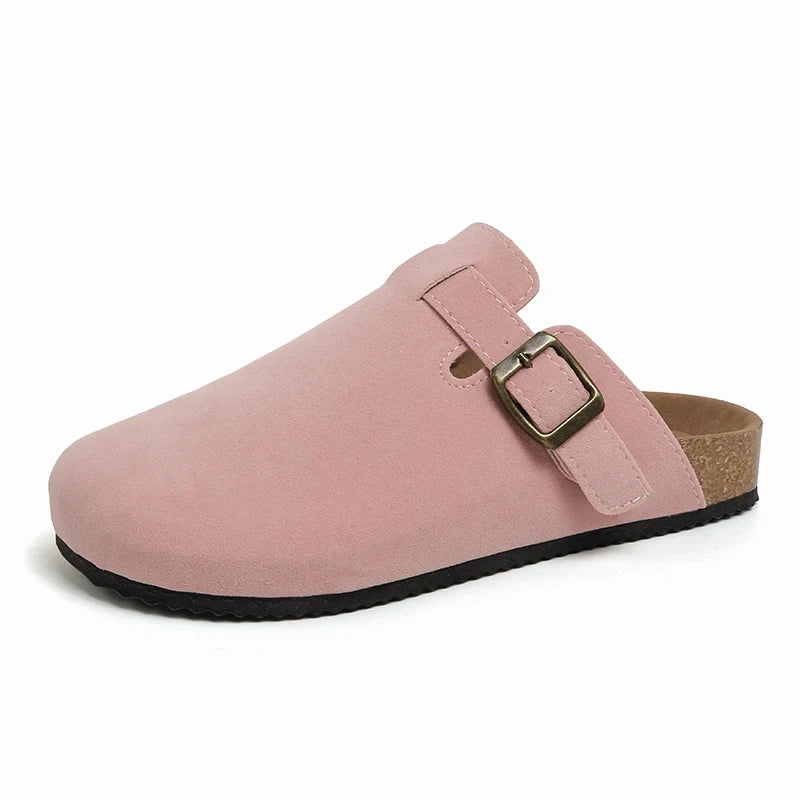Suede Cork Mules